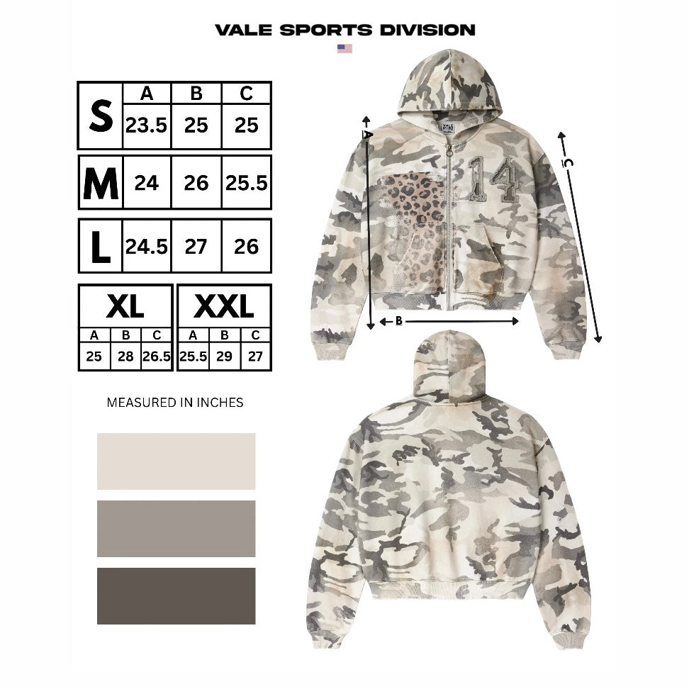 Vale Winter Camo Zip Hoodie