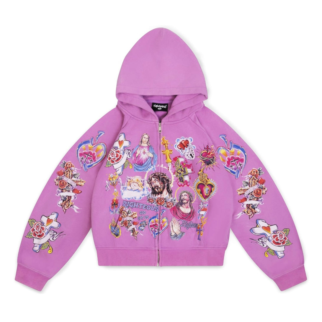 We Are Righteous Purple Risen King Zip Hoodie ComplexCon Exclusive