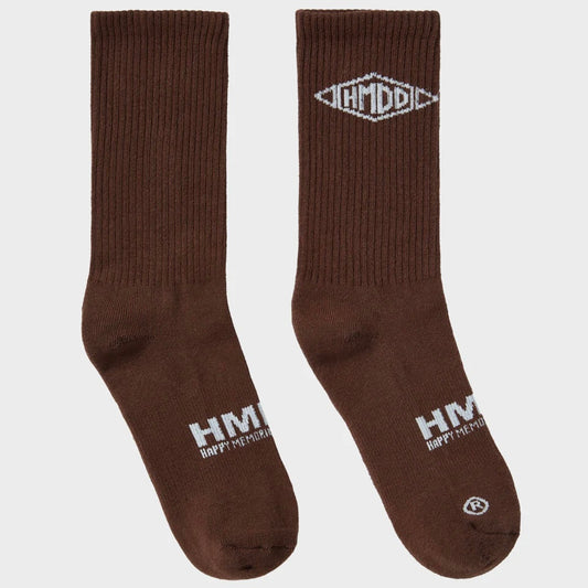 HMDD Brown Crew Socks