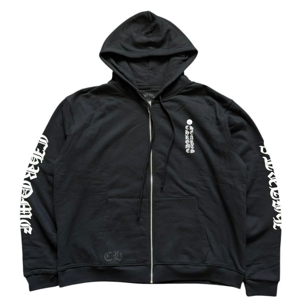 Chrome Hearts Vertical Logo Thermal Lined Zip Hoodie