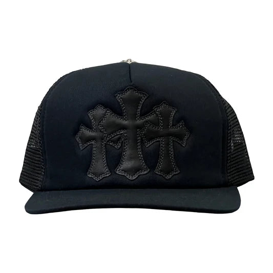 Chrome Hearts Black Cemetery Trucker Hat