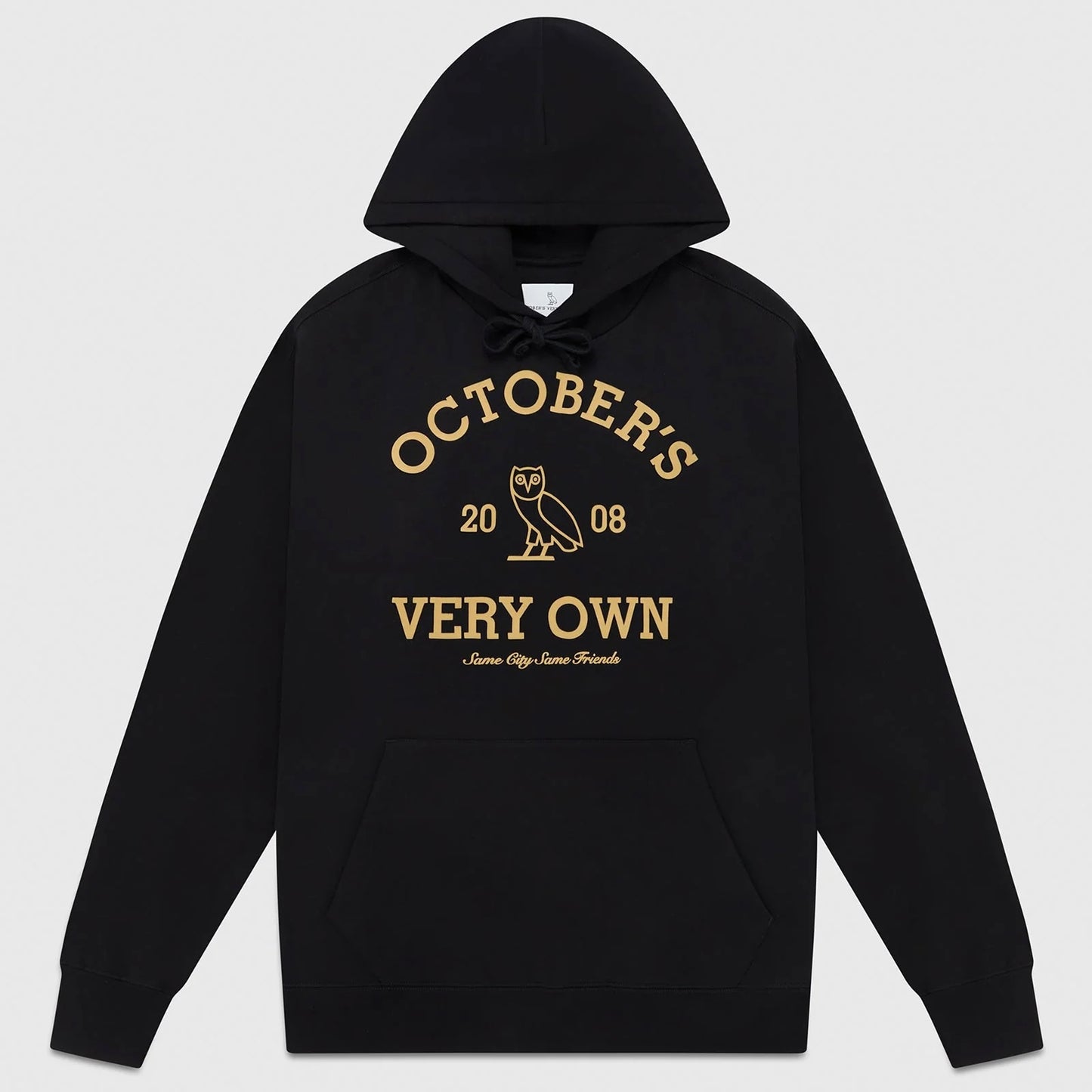 OVO Black Gold Collegiate Hoodie Front View