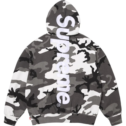 Supreme Snow Camo Satin Applique Hoodie