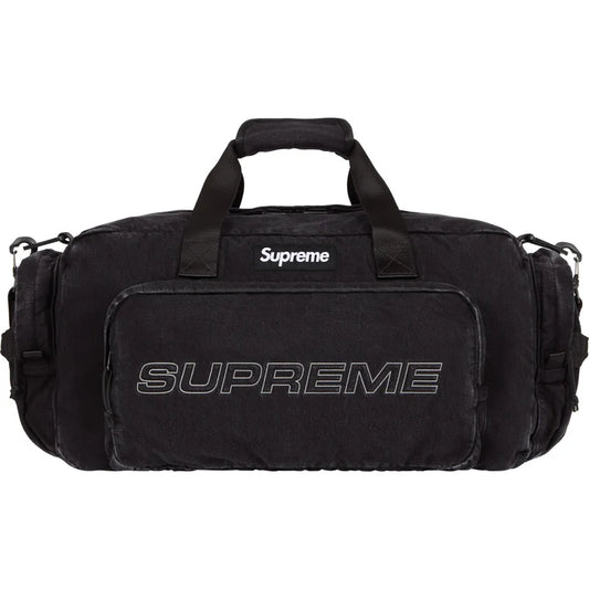 Supreme Black Denim Duffle Bag
