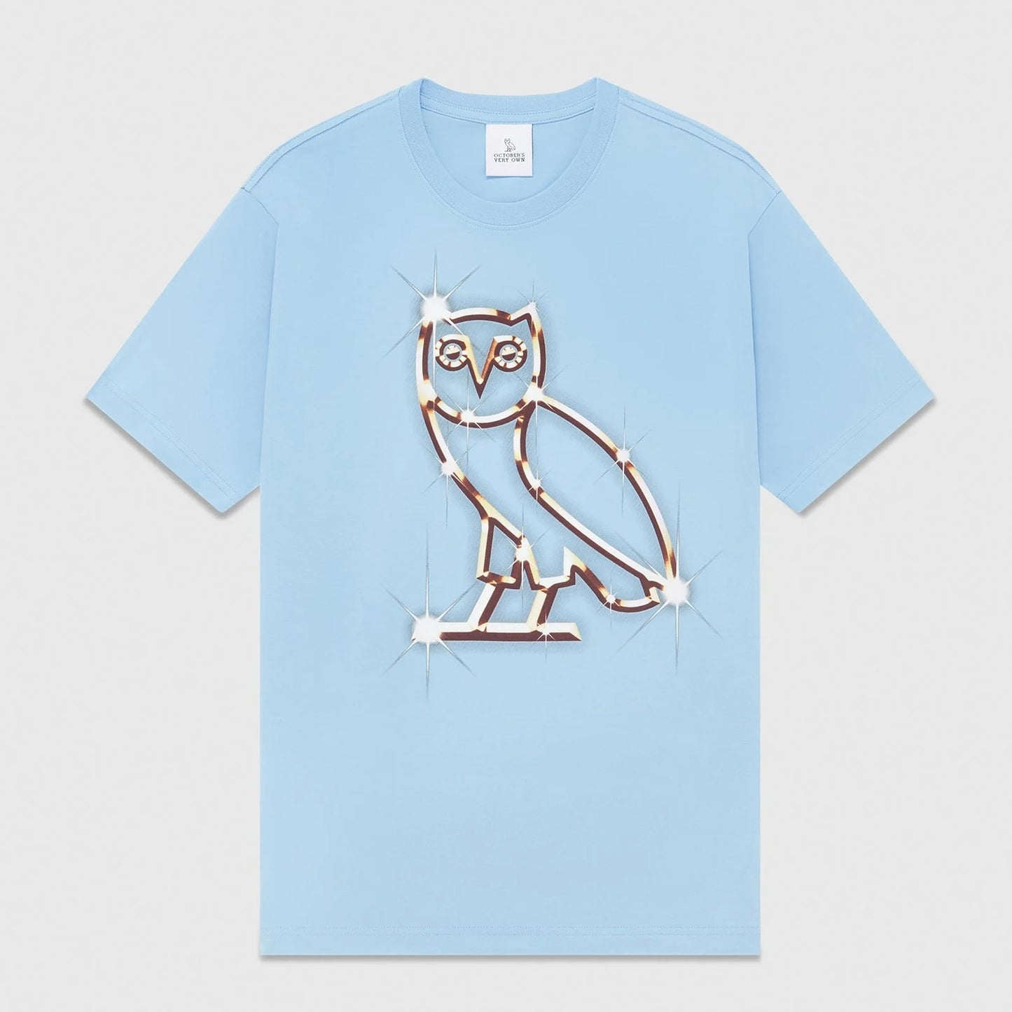 OVO Baby Blue Bling T-Shirt Front View