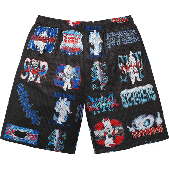 Supreme Black Flash Mesh Shorts