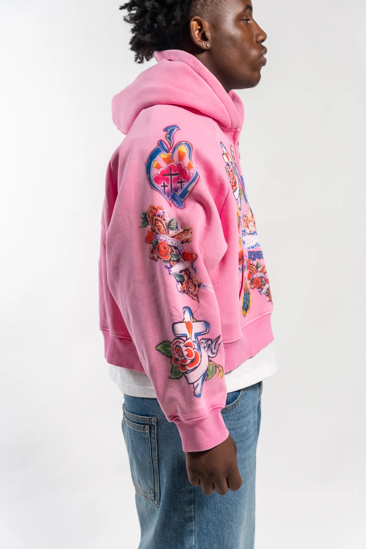 We Are Righteous Pink Risen King Zip Hoodie