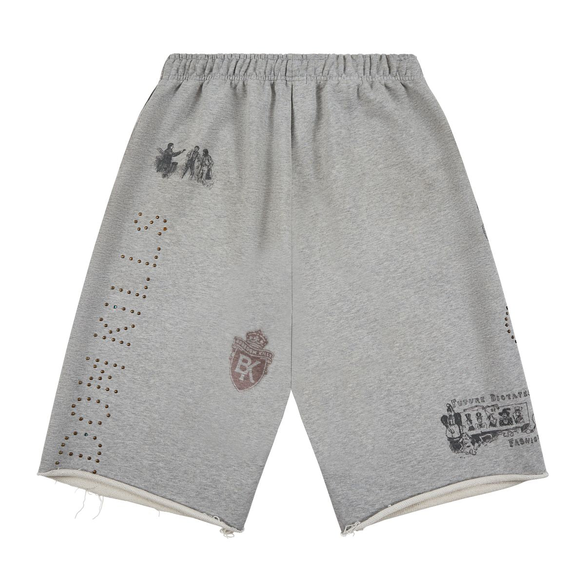 Boredom Kills Grey 3/4 Sweat Shorts