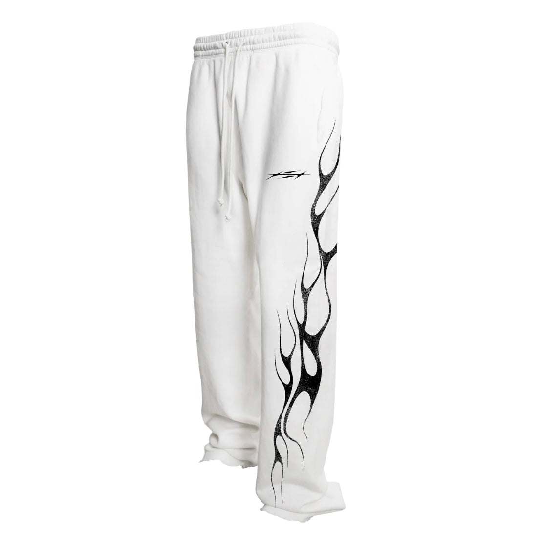 Hellstar White Tribal Flame Sweatpants