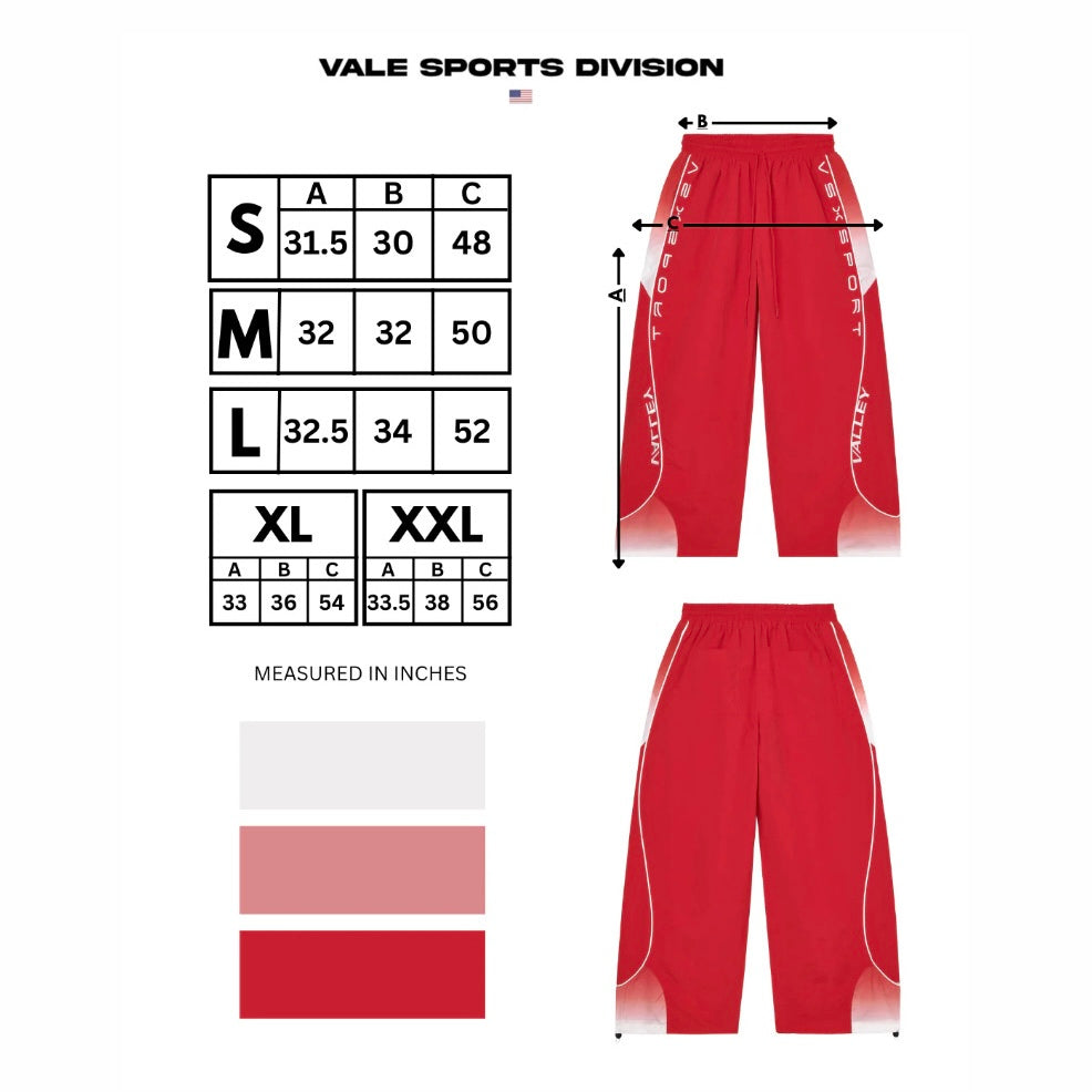 Vale Red Valewerkz Track Pants
