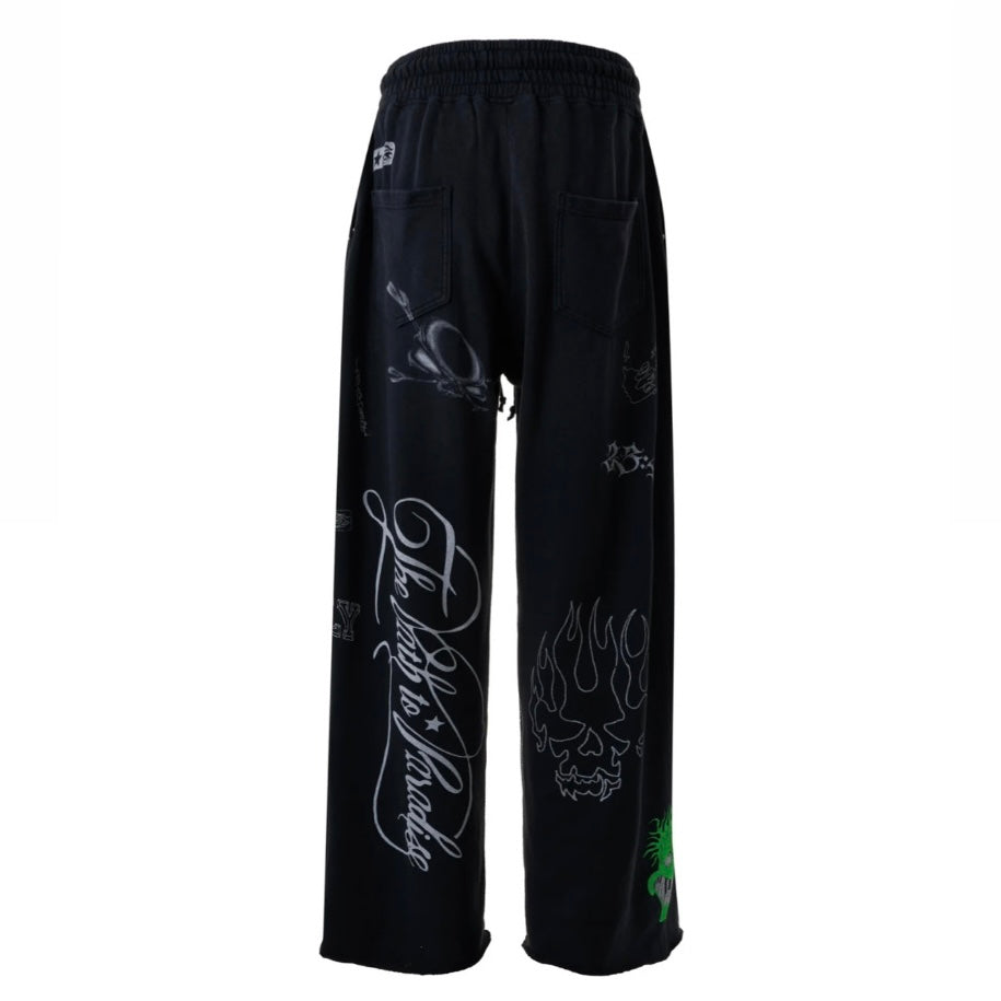Hellstar Black Graffiti Sweatpants