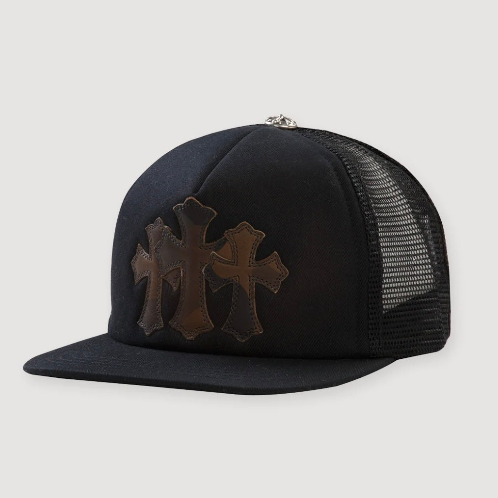Chrome Hearts Black Camo Cemetery Trucker Hat