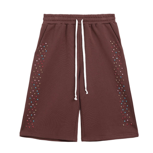 AZVA Brown Crystal Cactus Shorts