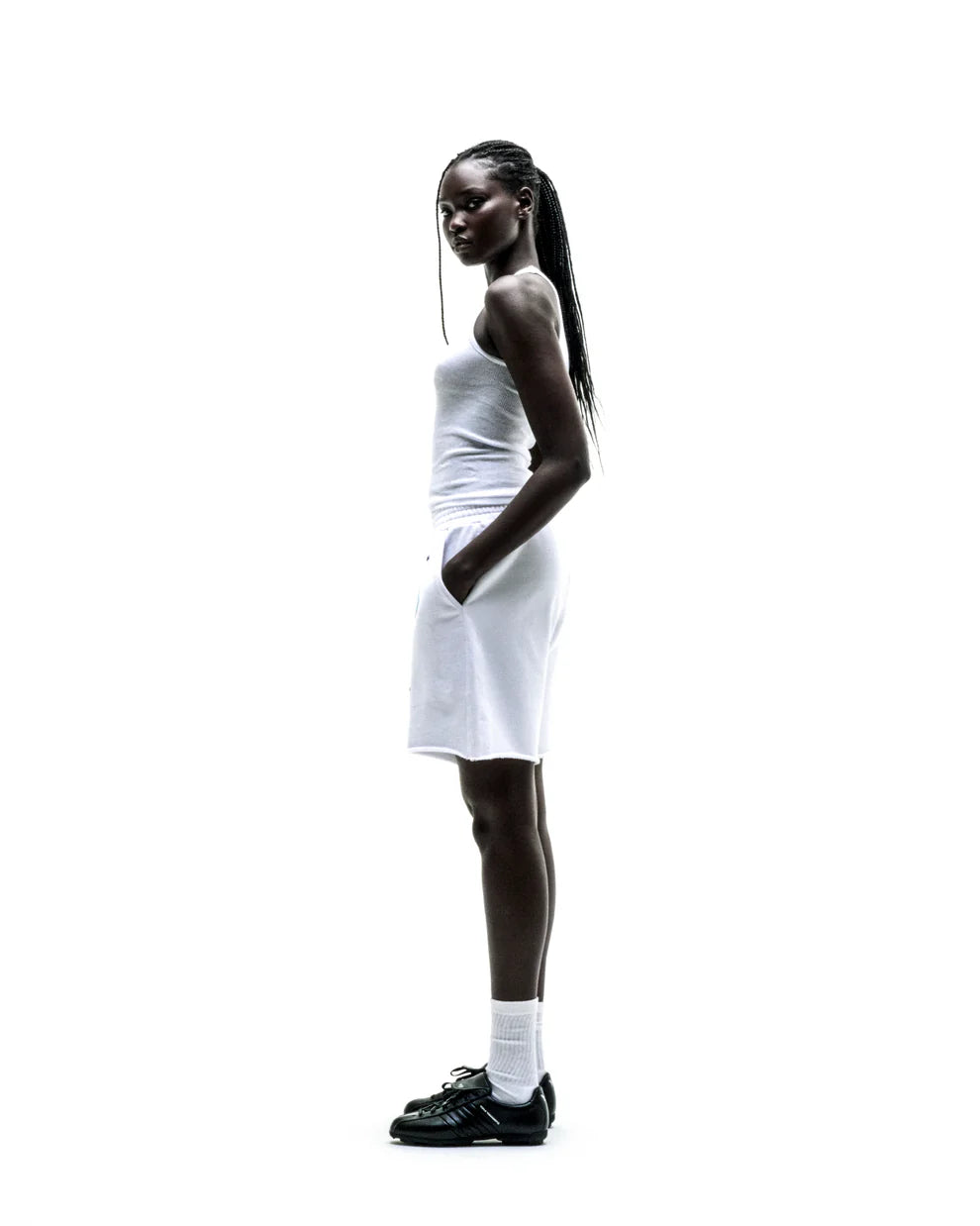 Sp5der White OG Logo Sweatshorts