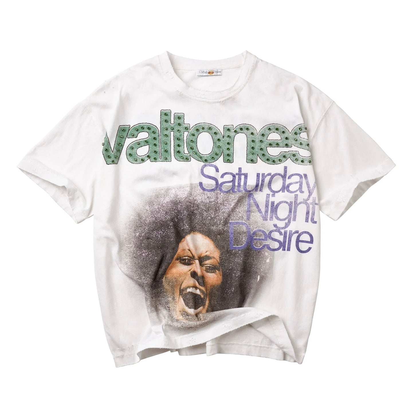 Vale White Saturday Bling T-Shirt