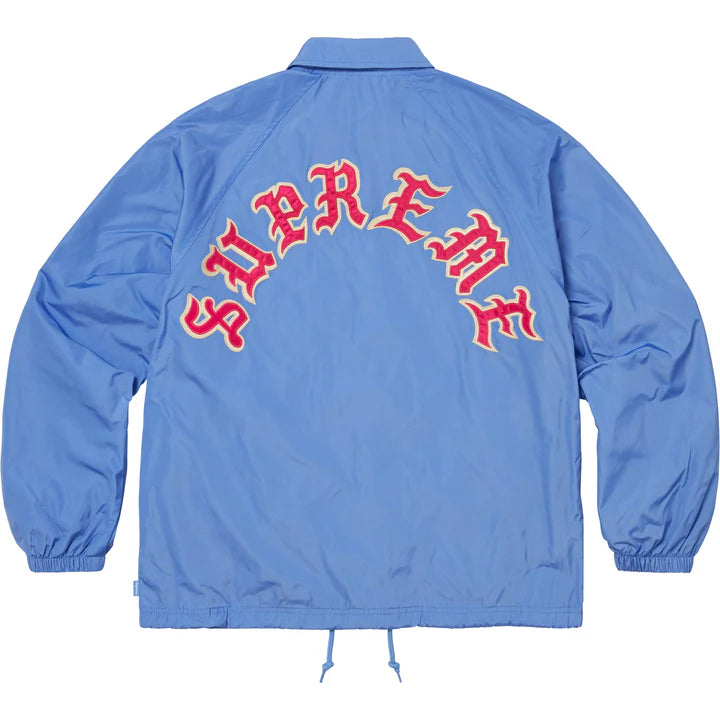 Supreme Light Blue Old English Arc Coaches Jacket