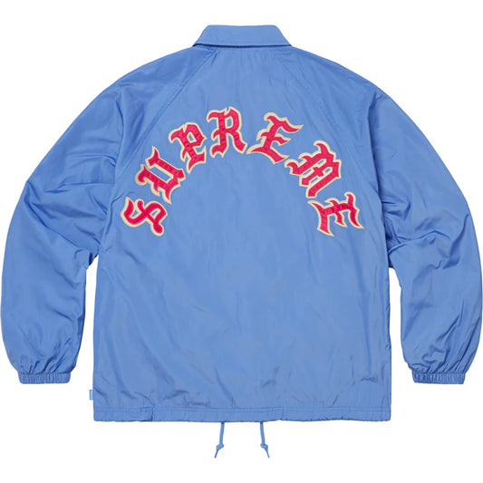 Supreme Light Blue Old English Arc Coaches Jacket