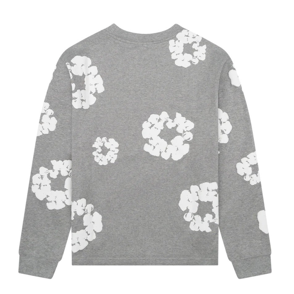 Denim Tears Grey Cotton Wreath Long Sleeve