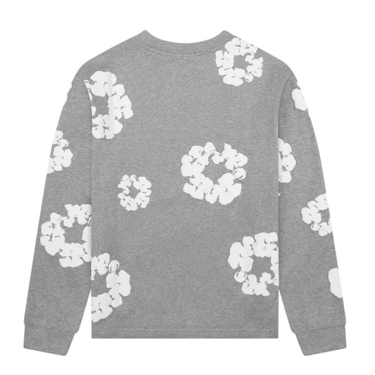 Denim Tears Grey Cotton Wreath Long Sleeve