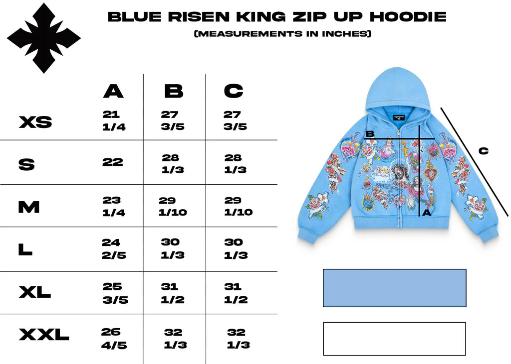 We Are Righteous Blue Risen King Zip Hoodie
