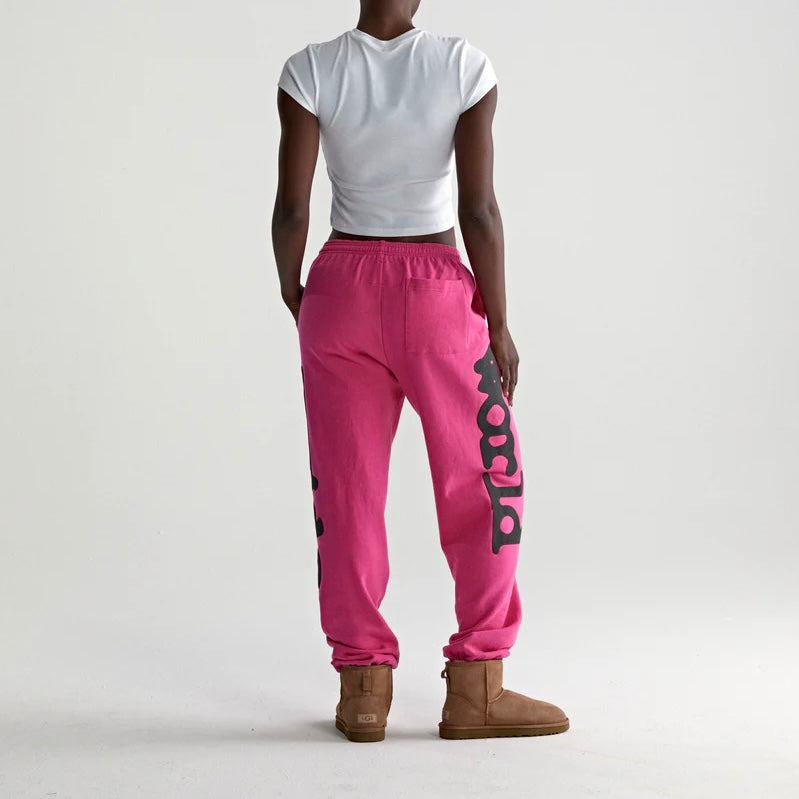 Sp5der Pink Black Beluga Sweatpants