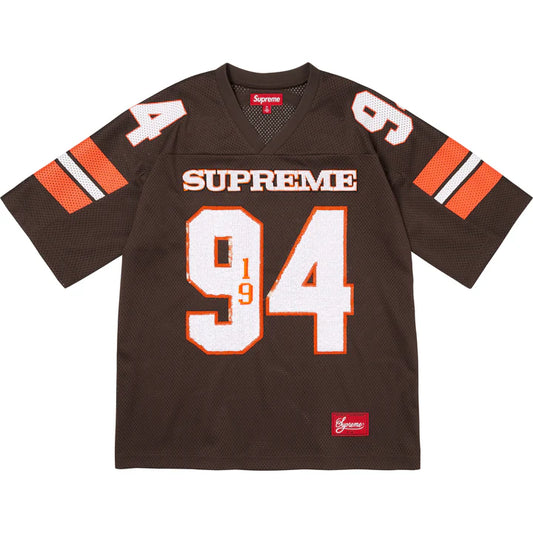 Supreme Brown Sequin Football Jersey