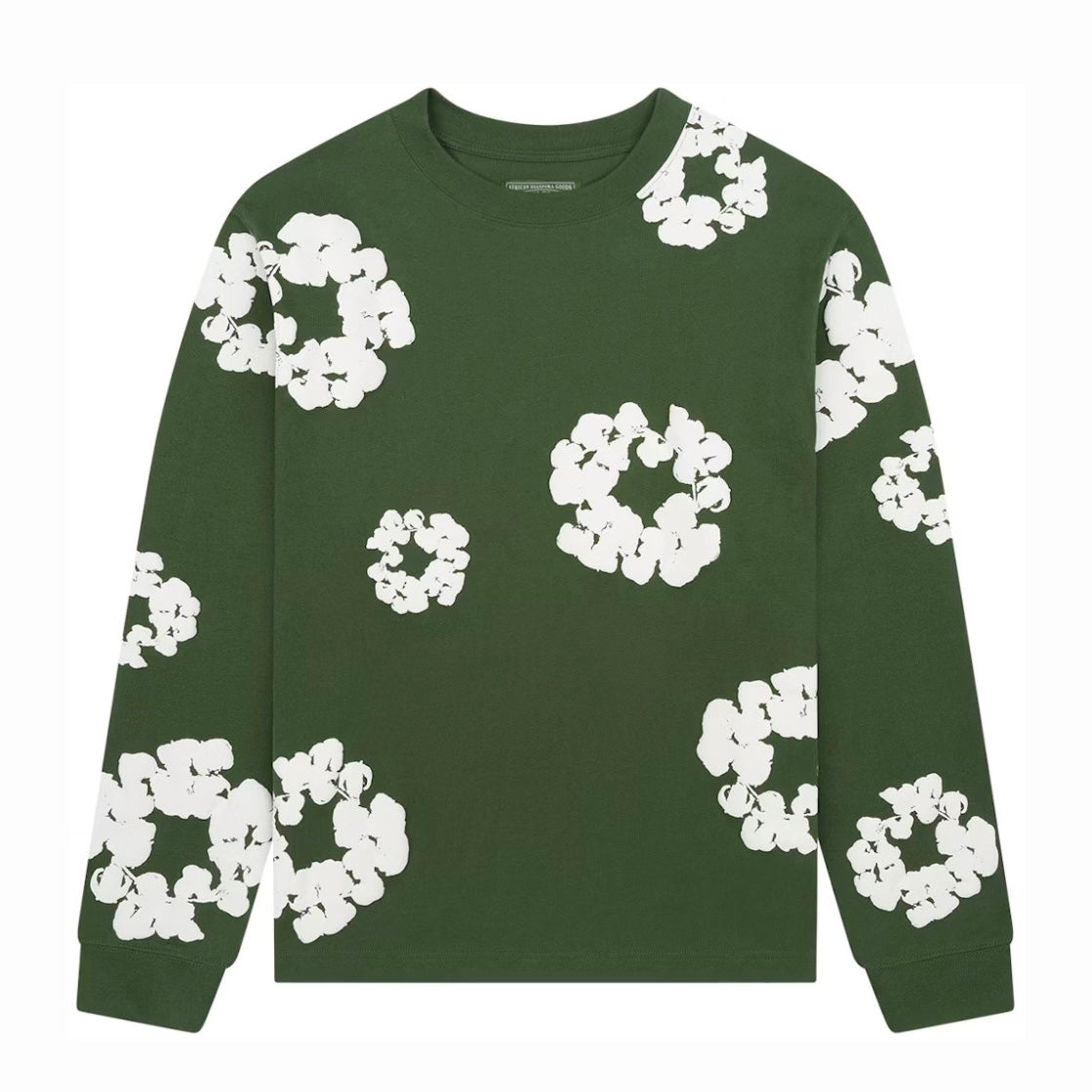 Denim Tears Green Cotton Wreath Long Sleeve