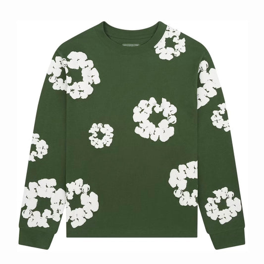 Denim Tears Green Cotton Wreath Long Sleeve