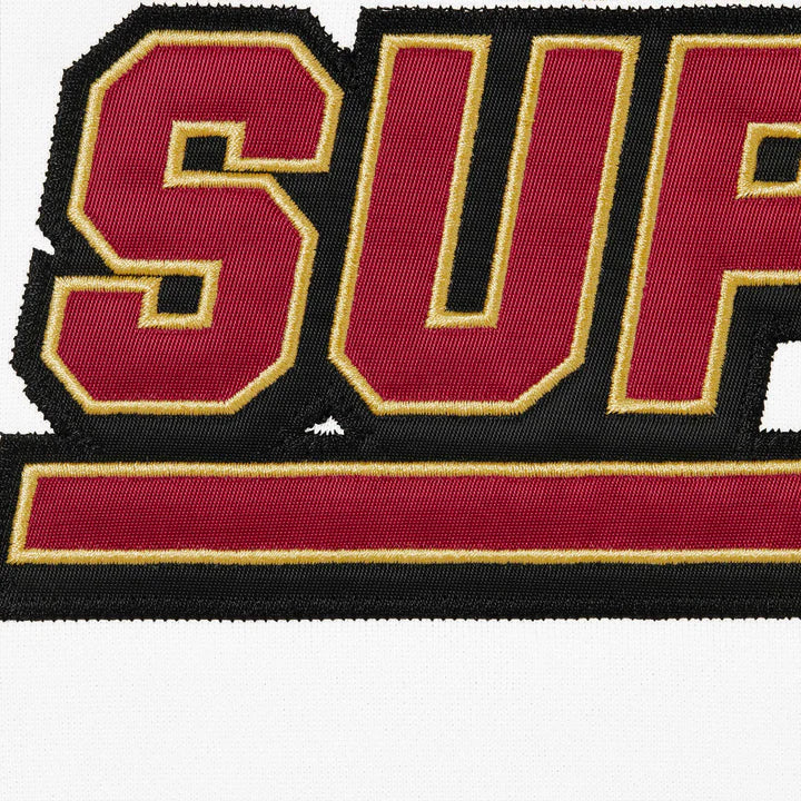 Supreme White Football Zip Hoodie