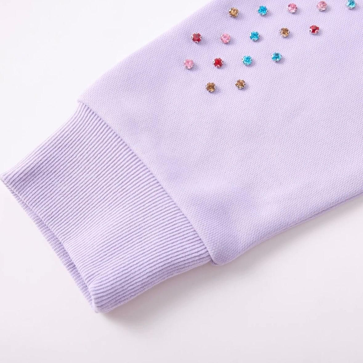 AZVA Lavender Crystal Cactus Zip Hoodie