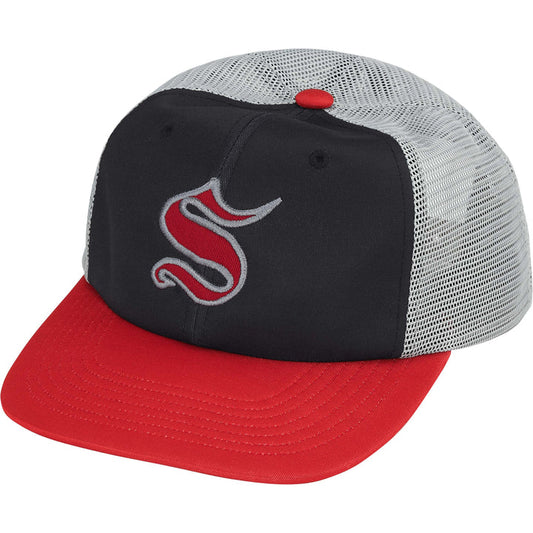 Supreme Grey Red Contrast Trucker Hat