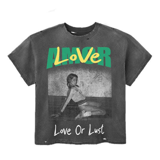 Stile De Amor Washed Black Amor or Lust T-Shirt
