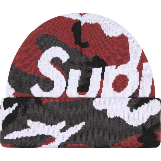 Supreme Red Camo Big Logo Beanie