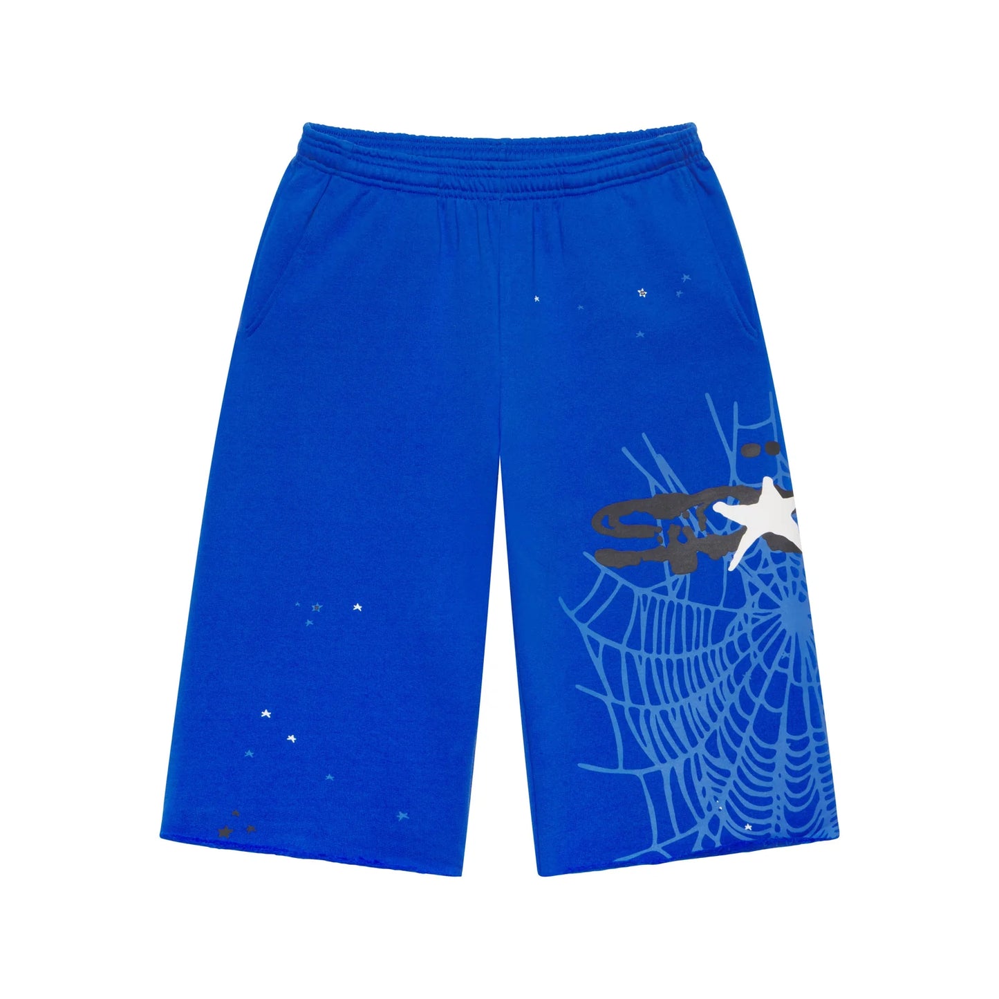 Sp5der Tory Blue Heavy Web Sweat Shorts