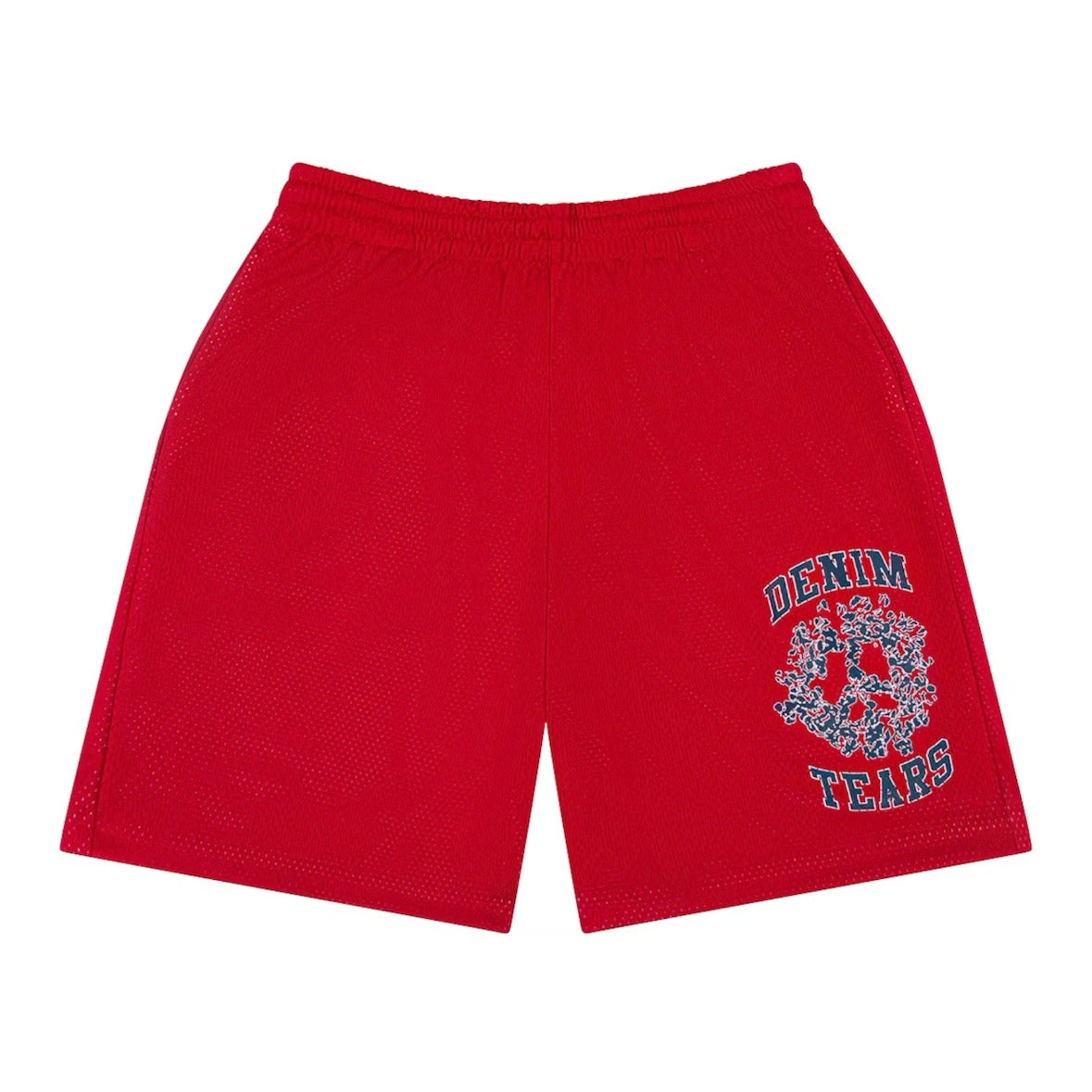 Denim Tears Red University Mesh Shorts