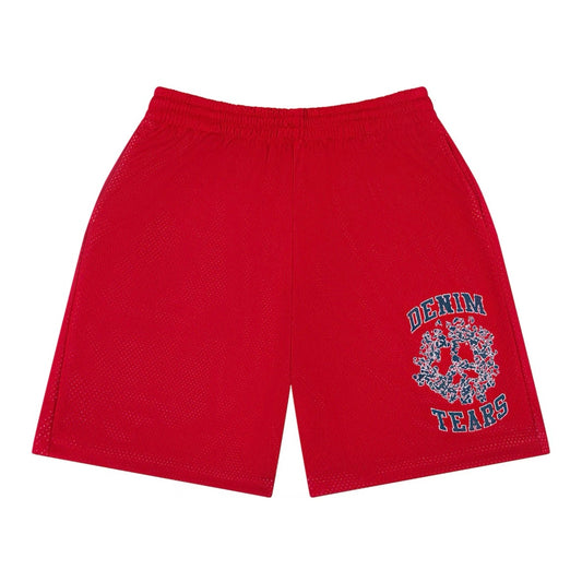 Denim Tears Red University Mesh Shorts