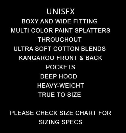 Product details card listing the hoodie's fit, fabric and construction features