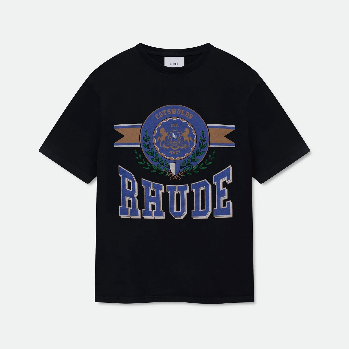 Rhude Vintage Black Cotswold Crest T-Shirt