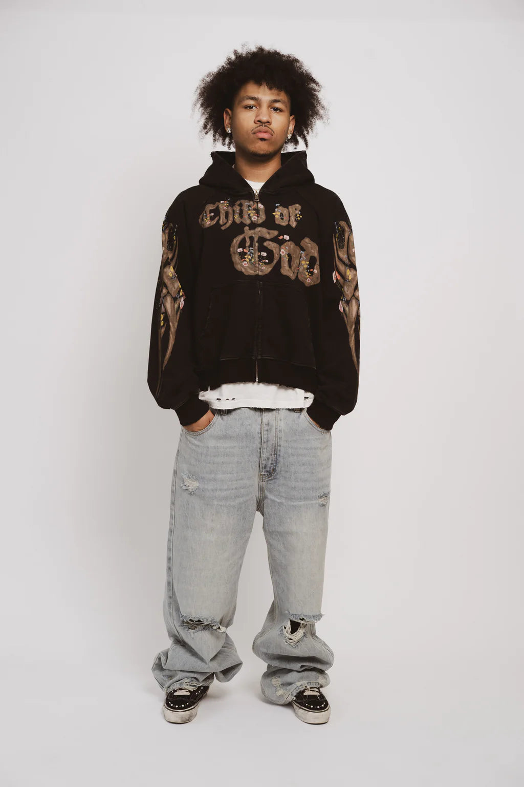 We Are Righteous Black Child of God Zip Hoodie