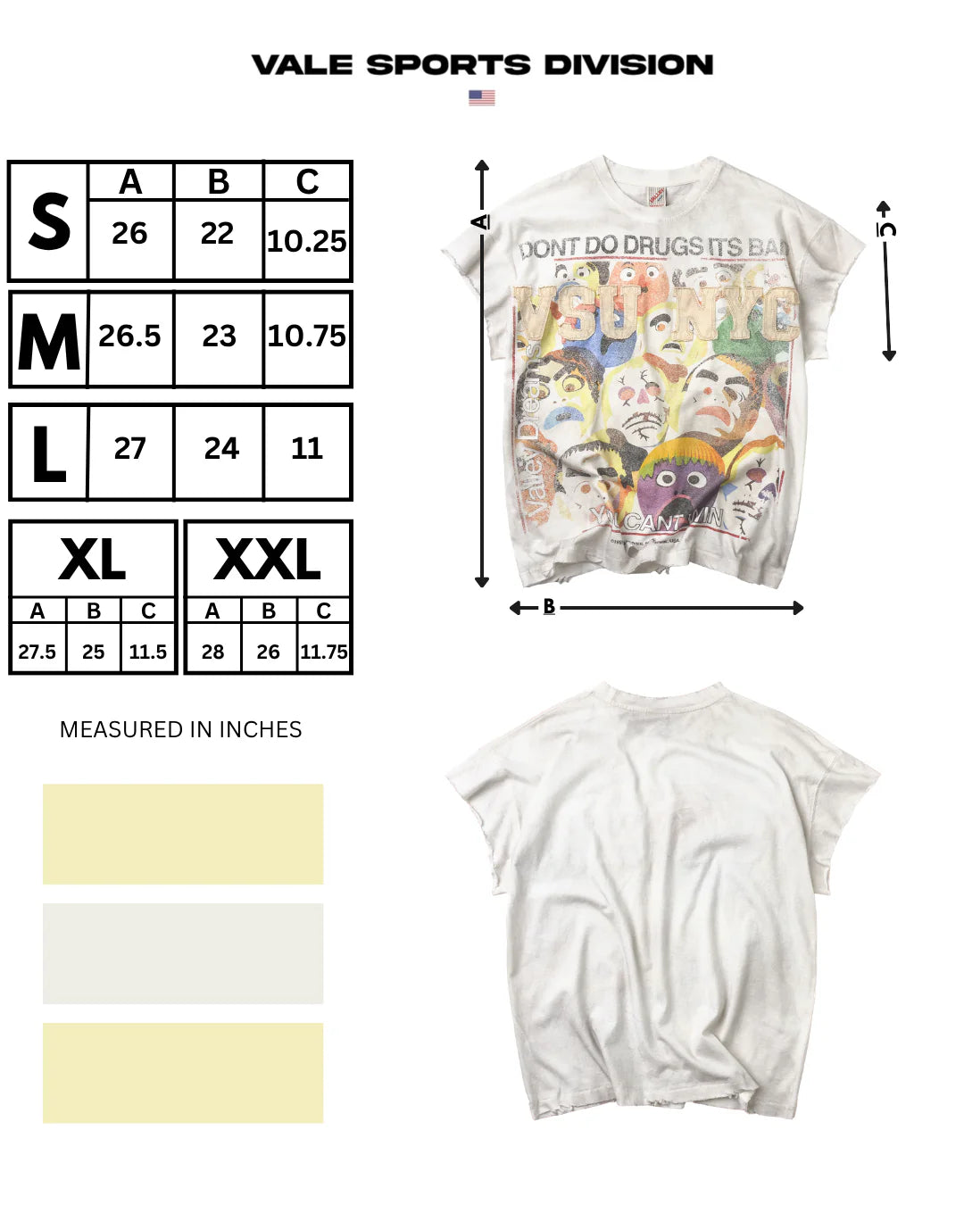 Vale White No Drugs Tank Sleeveless
