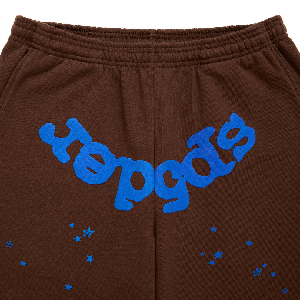 Sp5der Brown Blue Beluga V2 Sweatpants