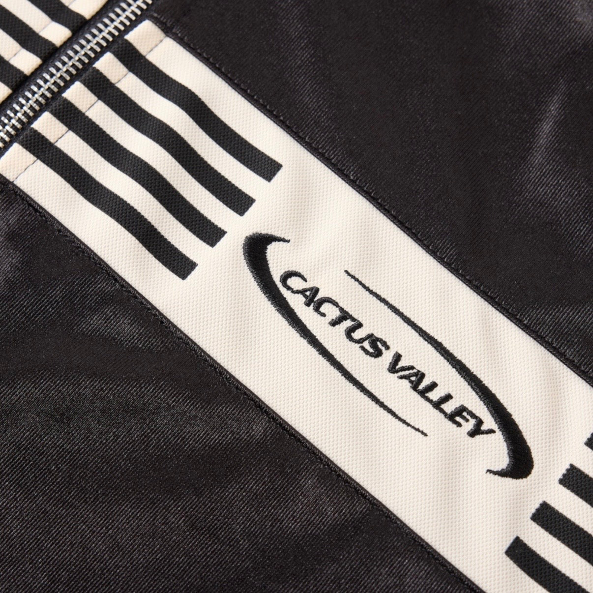 AZVA Black Striped Valley Zip Hoodie