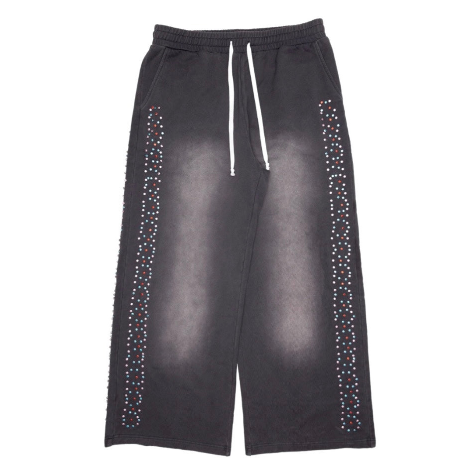 AZVA Vintage Black Crystal Cactus Sweatpants