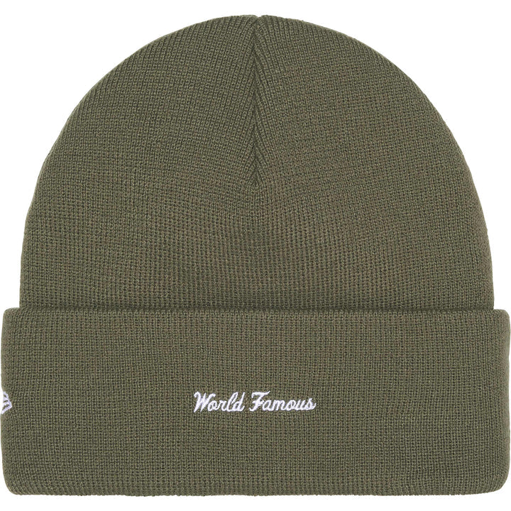 Supreme New Era Light Olive Box Logo Beanie