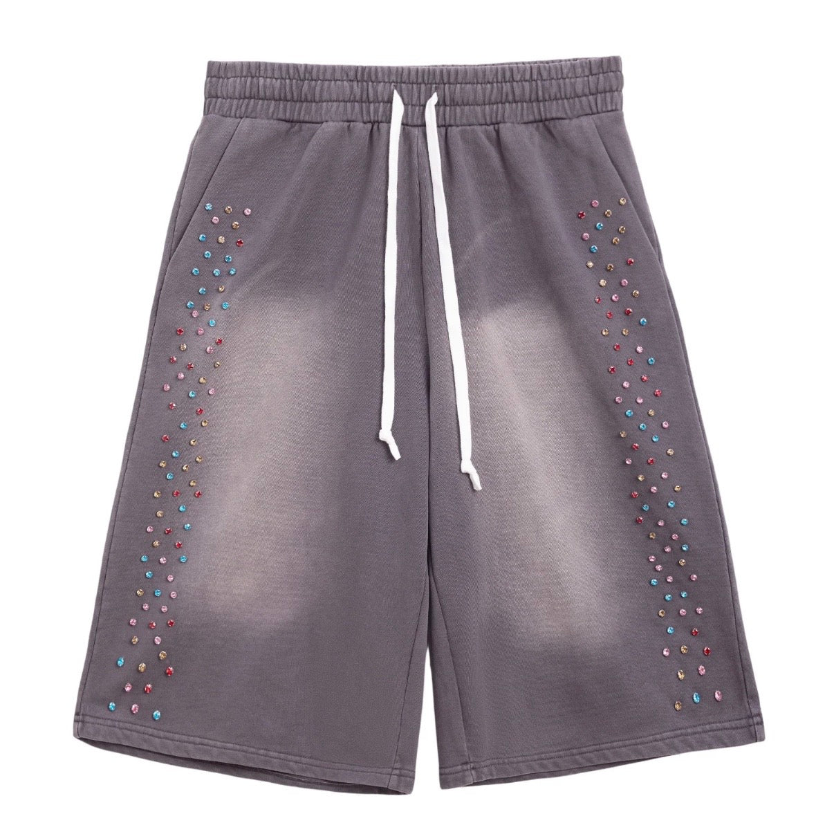 AZVA Vintage Black Crystal Cactus Shorts