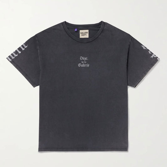 Gallery Dept Black Gothic Logo T-Shirt