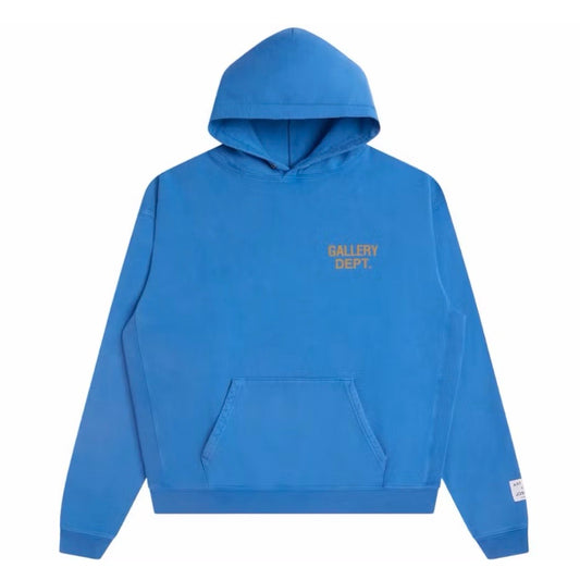 Gallery Dept Royal Blue Yellow 90s Logo Hoodie