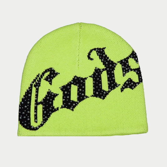 Godspeed Green Black OG Logo Studded Beanie