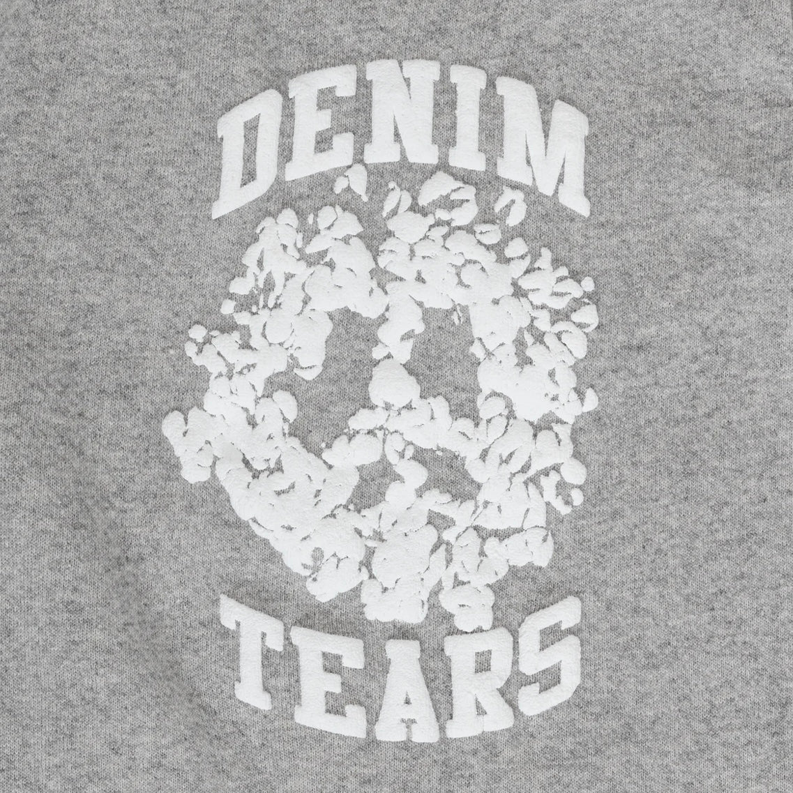 Denim Tears Grey University Sweatpants Close View