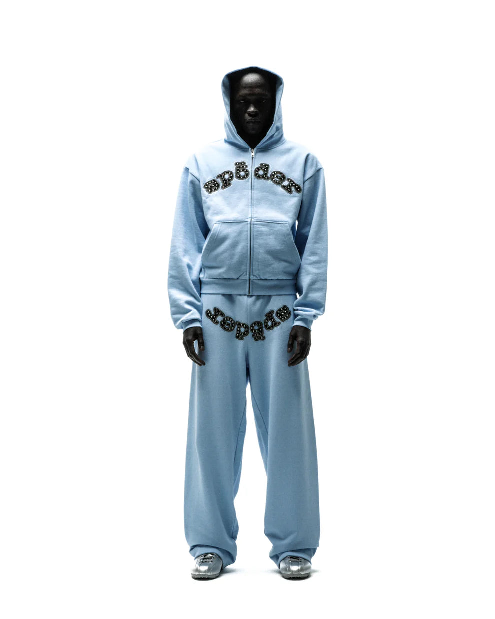 Sp5der Rock Blue Mixed Stone OG V2 Zip Hoodie – Sp5der Hoodie
